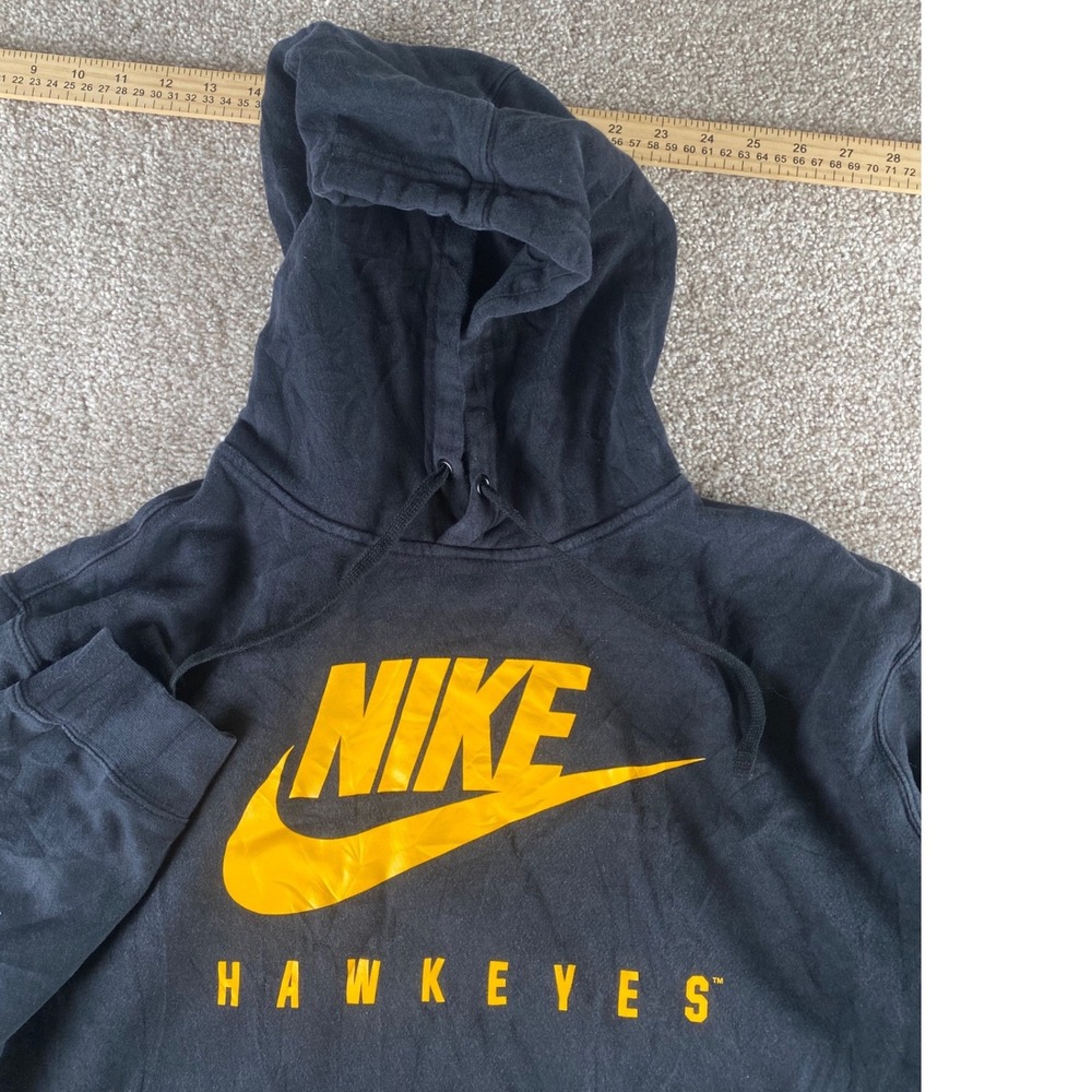 Nike Iowa Hawkeyes NCAA Hoodie Mens XL Black Yellow Pullover Fleece DJ8275-010